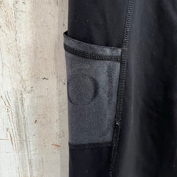 SPANX Every Wear Active High Rise Gloss Pocket Leggings Womens L Very Black - Picture 3 of 9